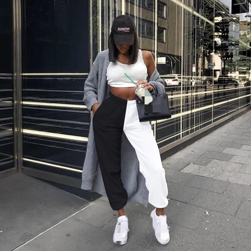 Pantalones De Chándal De Pierna Ancha Para Mujer,Ropa De Calle De Cintura  Alta,Pantalón Informal Coreano,Nuevo,Otoño - Buy Pantalón De Pierna Ancha  Pantalones De Chándal,Pantalones De Las Mujeres Pantalones De Cintura Alta  Streetwear,Casual