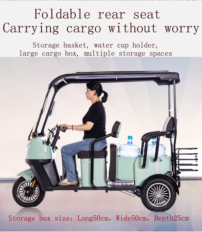 H30 Cargo Tricycle Electric Tricycle For Sale Adult Passenger Car 3