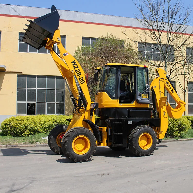 Factory Direct 1Ton/2Ton/2.5Ton Rated Load Backhoe Loader Mini 4WD Terrain Vehicle Front End Loader with Back Hoe Excavator CE