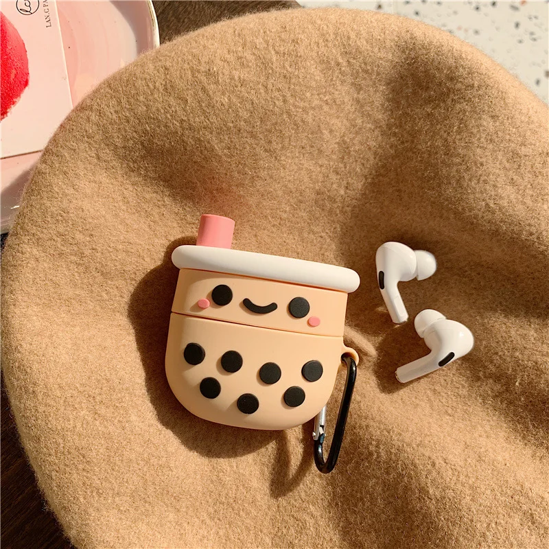 Boba AirPod 3 Case Cute Cover with Keychain,AirPods 3rd Generation Case,  Pink Bubble Boba Tea AirPod…See more Boba AirPod 3 Case Cute Cover with