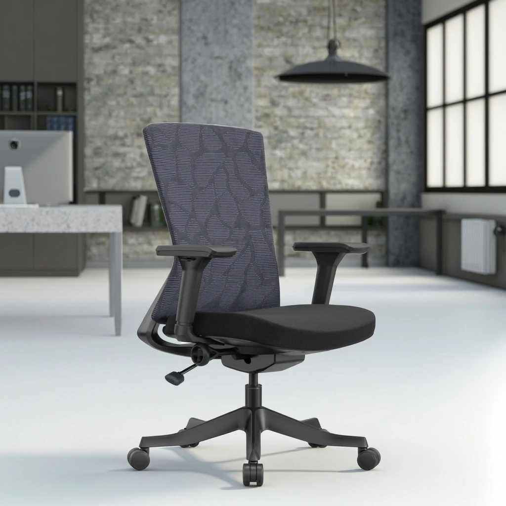 Modern Luxurious Office Chair Chrome Accent Lumbar Adjustable 3D Armrest Professional Seating Solution 6
