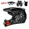 Guantes con visera espejada con estampado floral en negro y rojo brillante