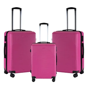 DIZHEN Customized Logo ABS Materials Trolley Hard Shell Travel Luggage Suitcase With Coded Lock