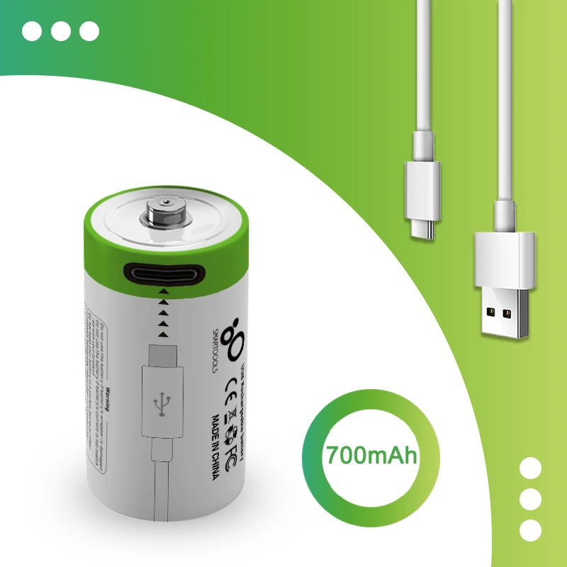 SMARTOOOLS 16340 Type C USB Rechargeable Batteries Cr123a 3.7V Li Ion Battery Lithium Cell for Arlo Camera