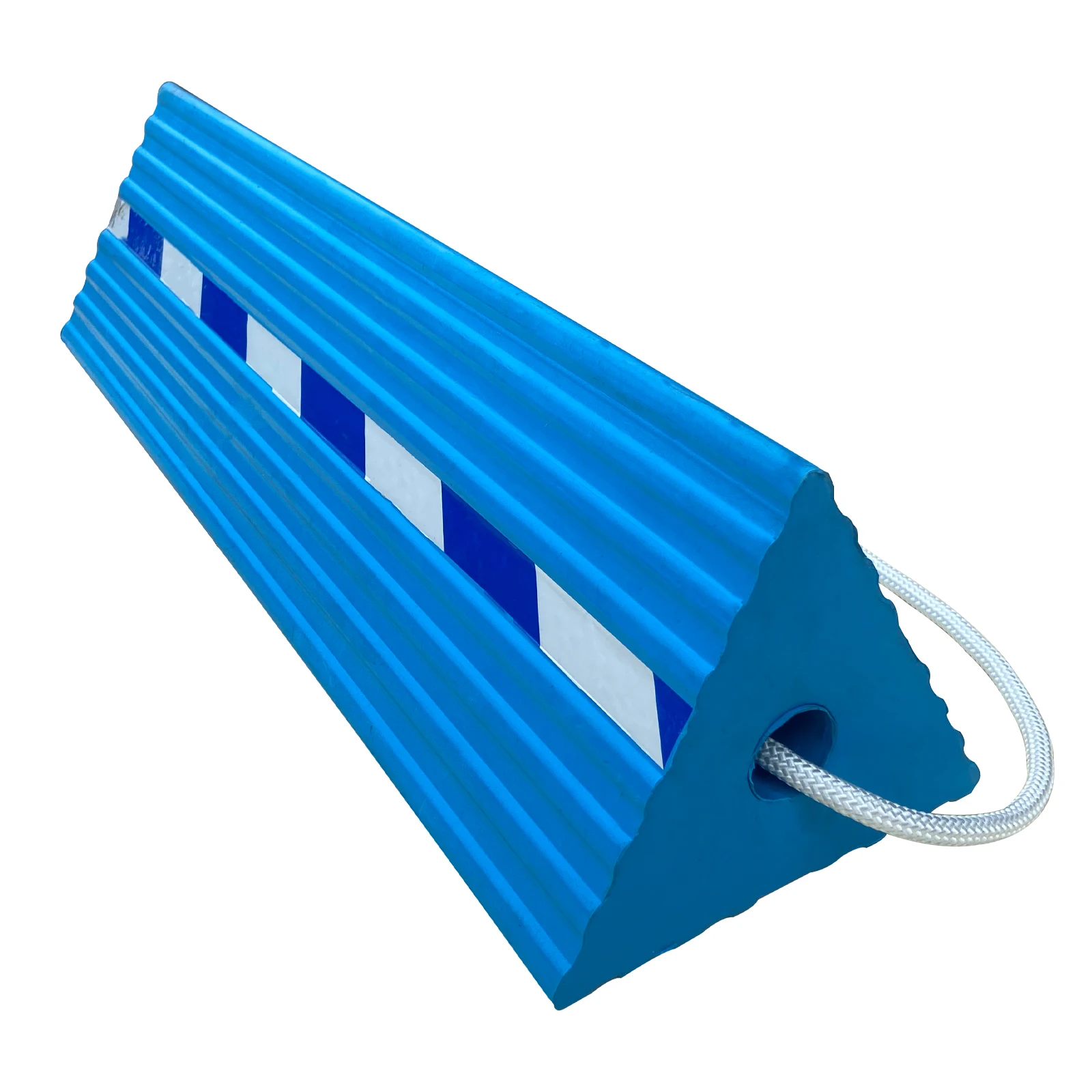 Heavy Duty Blue Rubber Aircraft Wheel Chocks for Carports