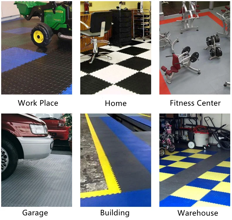 Eco Friendly Anti Skid Interlocking Garage Floor Tiles Pvc Garage Floor