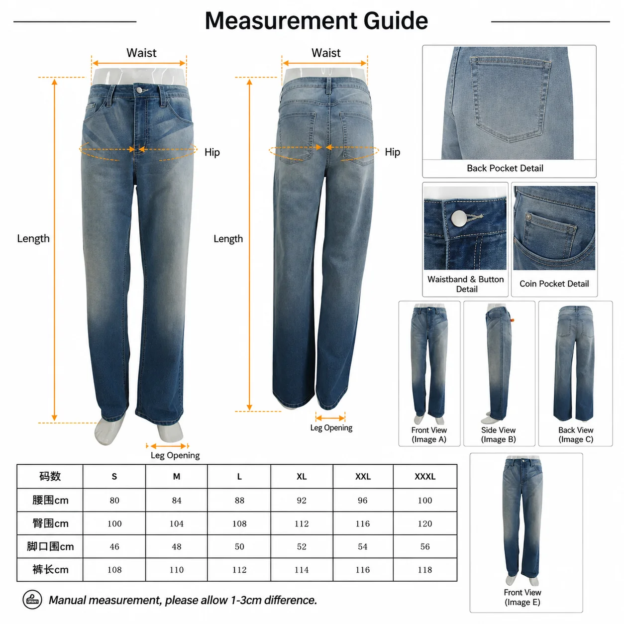 Size measurements