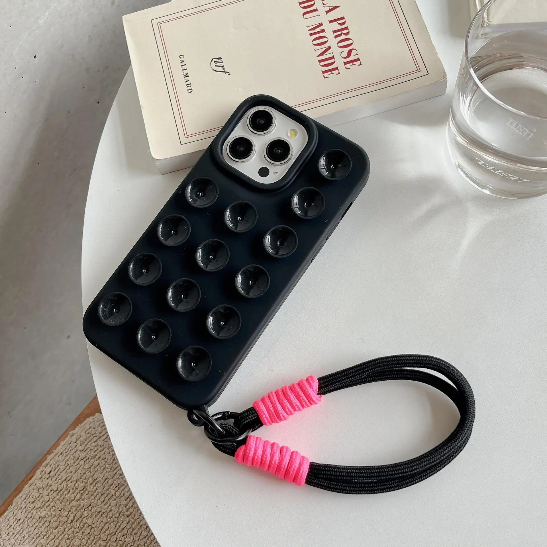 Silicone Suction Cup Mobile Phone Case With Lanyard Soft Cover For Iphone 15 14 13 12 11 Xr Xs Max Pro Plus supplier