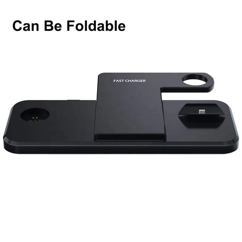 
 Новая технология N60 4 в 1 Держатель зарядного устройства для телефона док-станция 15 Вт Быстрая зарядка Беспроводная зарядная станция с мини ручным охлаждающим вентилятором  