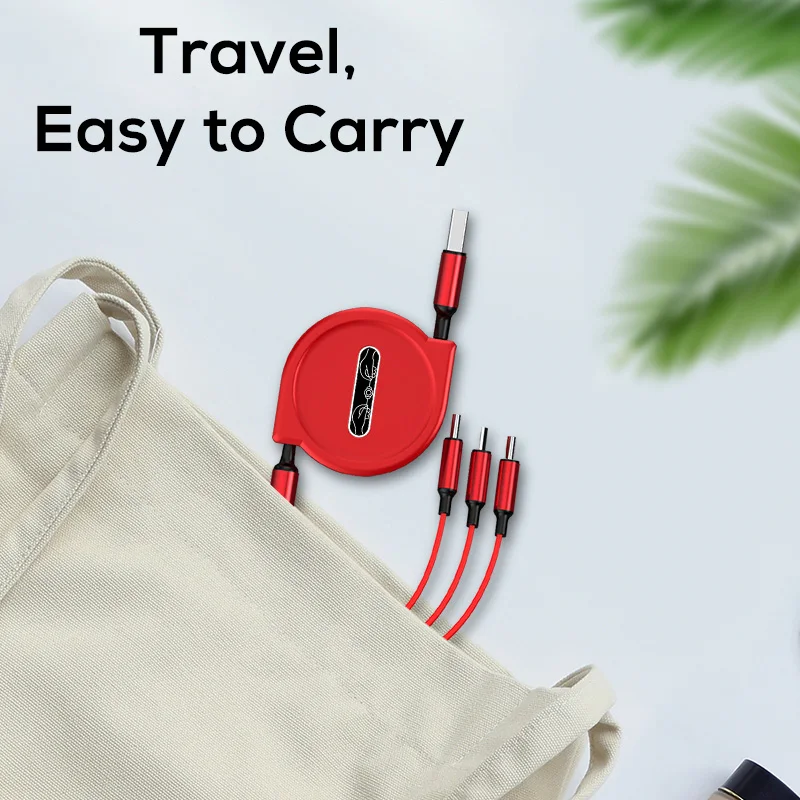 Retractable 3 In1 Usb Cable Fast Charging Micro Type c Multi Charger Cable