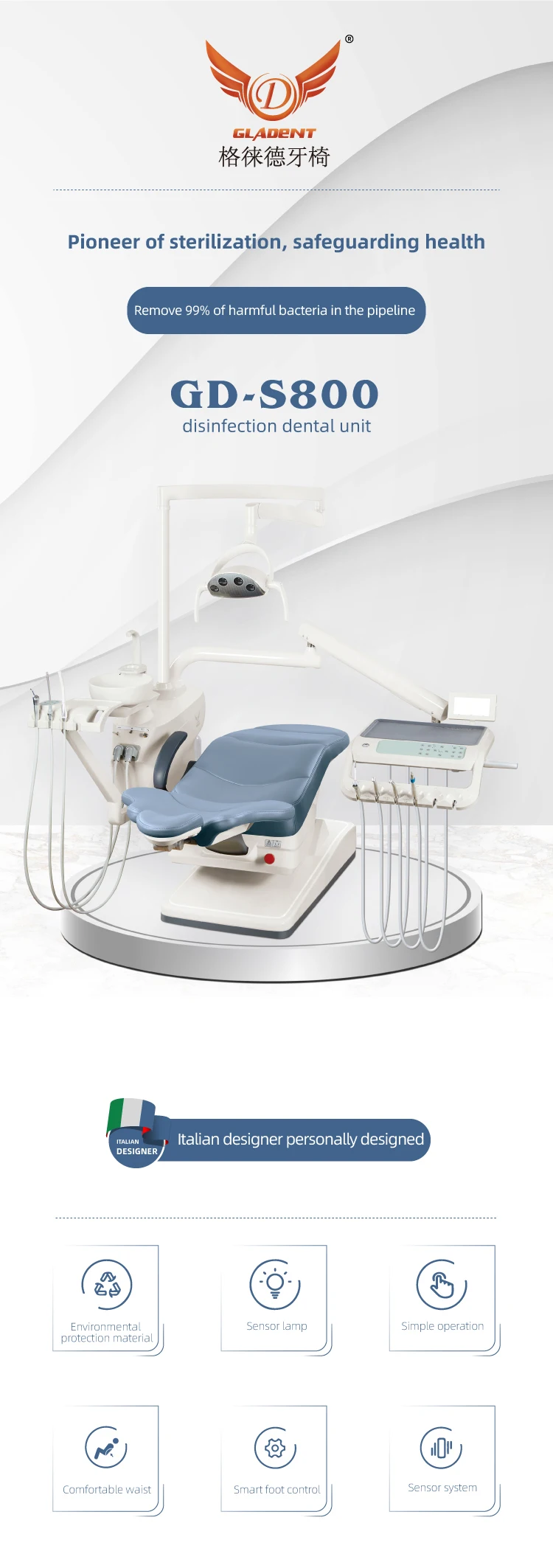 Factory Cheap Price Dental Medical Equipment Dental Chair Unit for Hospital Clinic Use