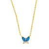 Set with blue zirconia-Gold