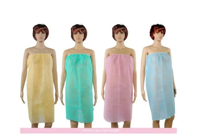 Spa Sarong Massage Gown PP Disposable Bathrobe Bath Dress Strapless For Spa Beauty Sauna 10