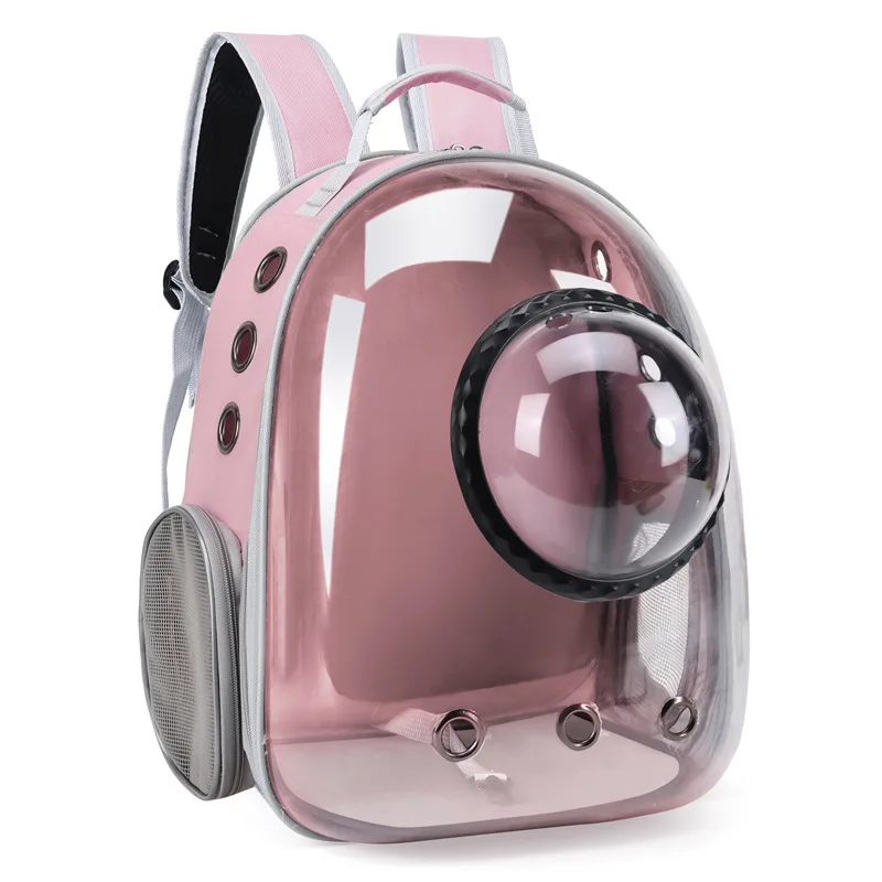Cat Backpack Solid Space Capsule Pattern Zipper Closure Pet Carrier Portable Outgoing Small Size Animal Pattern Pets Carring Bag