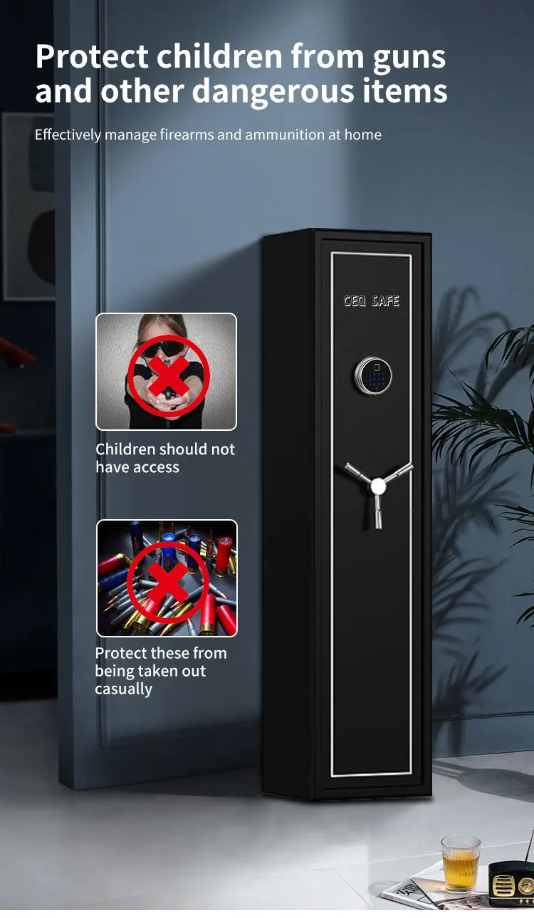 CEQSAFE High Quality Security Company Fireproof Password Locker Gun Safe Box manufacture
