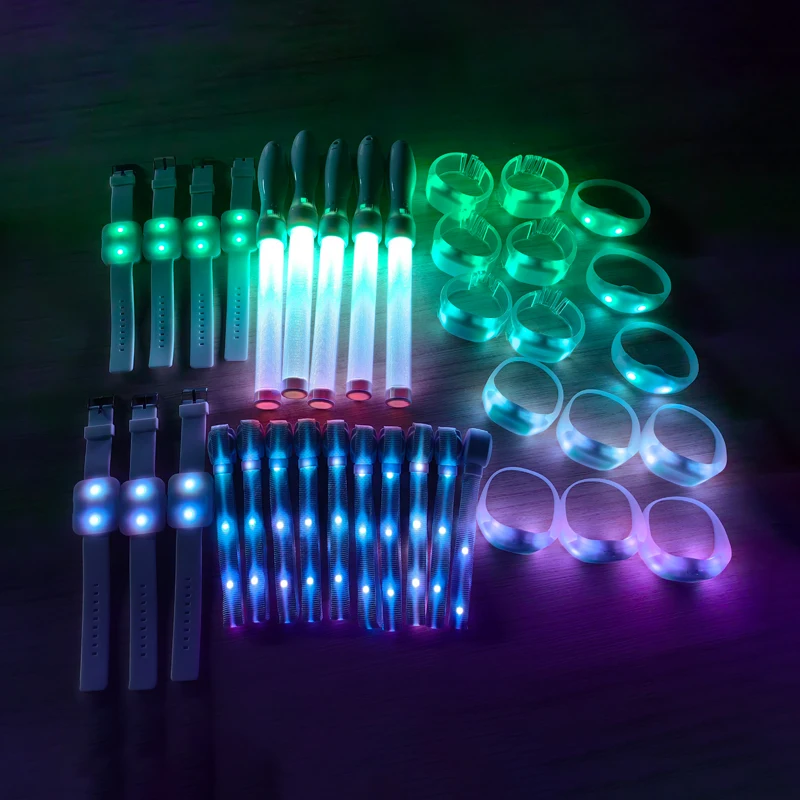 Wholesale DMX Control Led Color Changing RGB Bracelet Led lumineux Bracelet