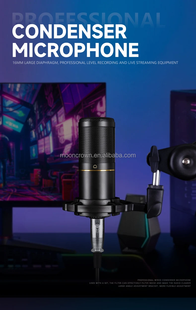 Zx-320 Cardioid Xlr Condenser Microphone For Recording & Streaming