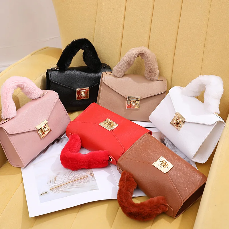 Bulong Wholesale New Style Fashion Ladies Handbags Solid Color Plain Lock Chain Shoulder Bag for Women Daily Use