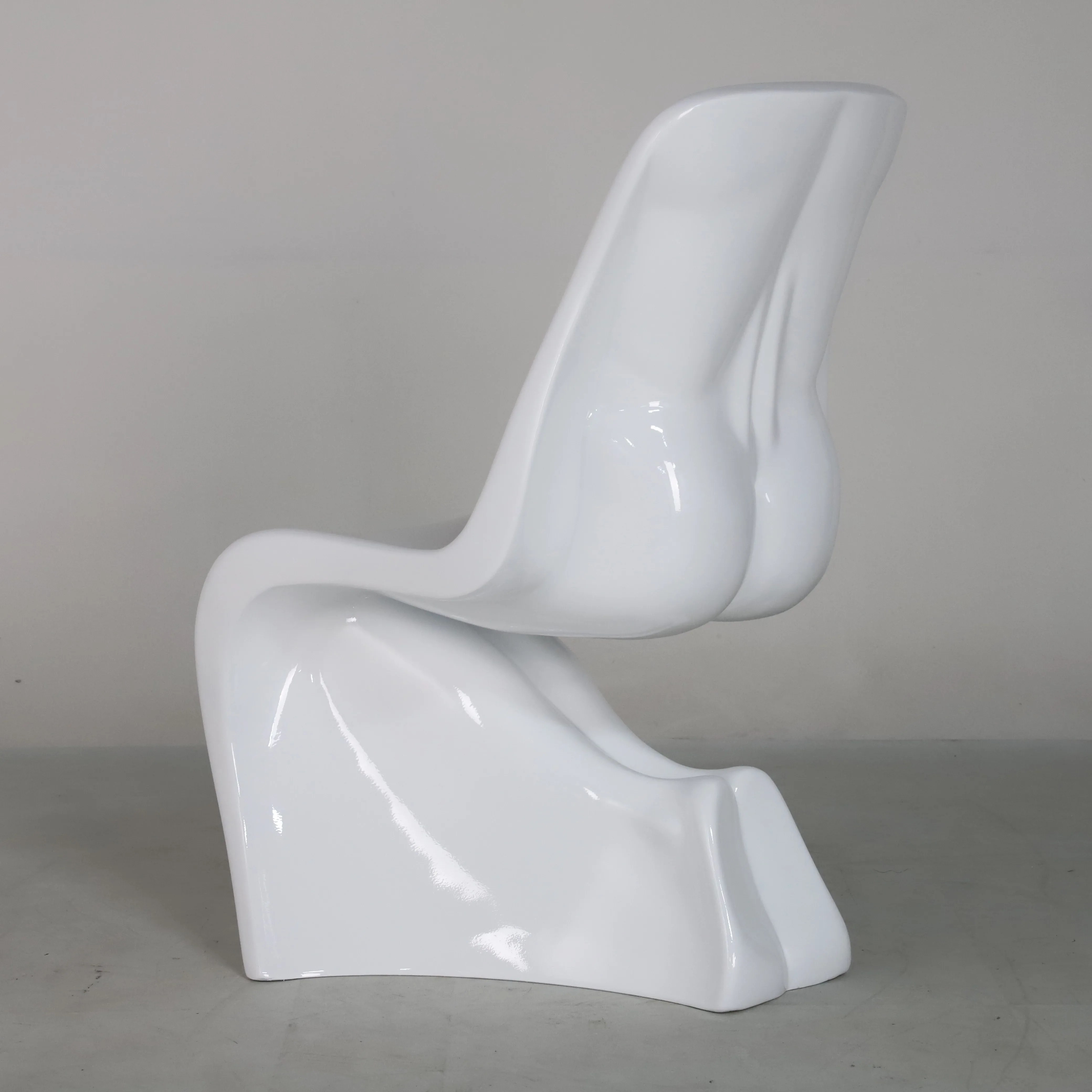 Modern Fiberglass Him&her Dining Chair S Shape Fashion Stronger Bums