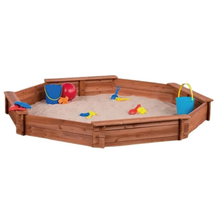 Outdoor Bench Garden Playground Solid wood Kids Sand Pit Wooden Children Sandpit Wooden Sandbox for Kids