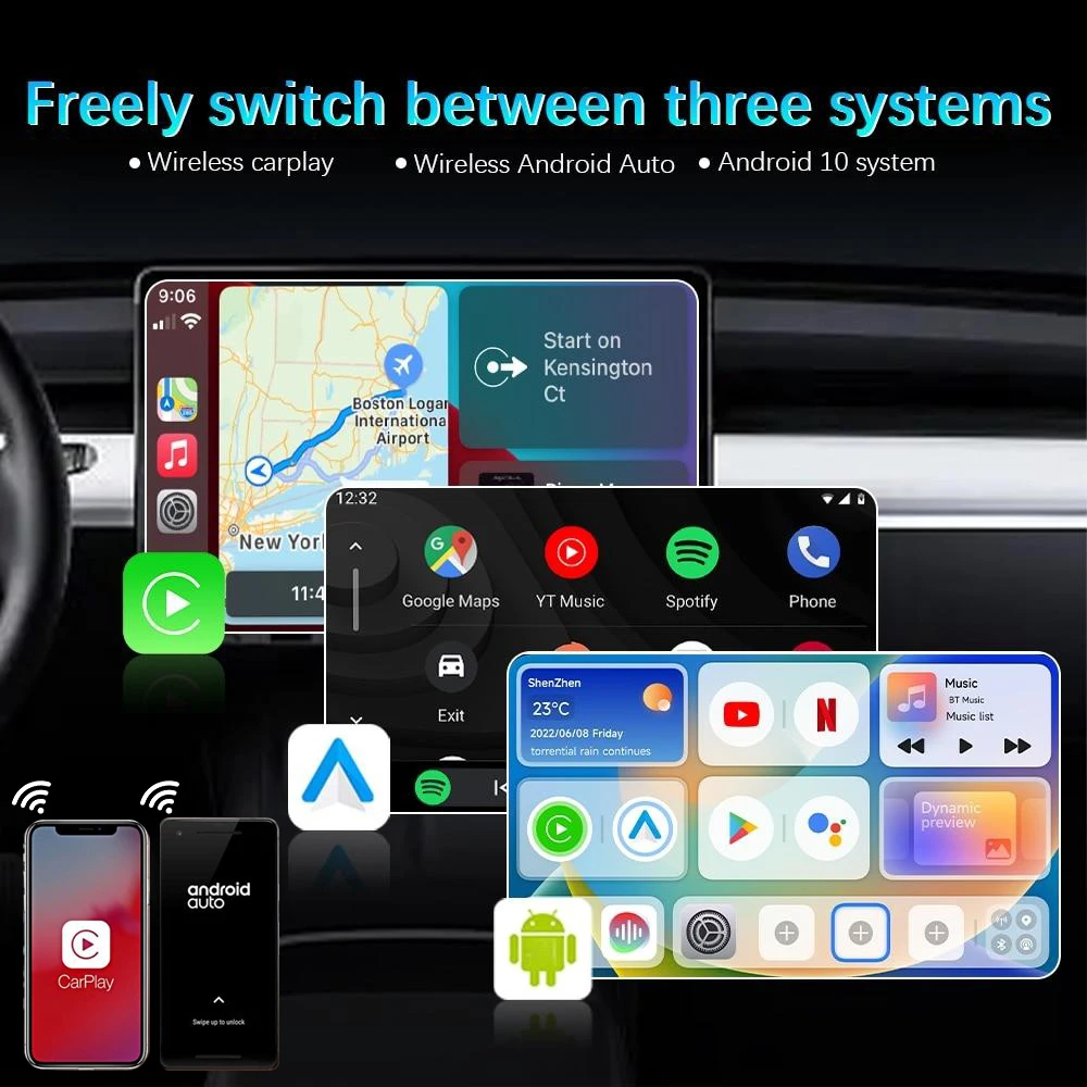 Ushilife New Smart Box Wireless Carplay Ai Box Youtube Netflix