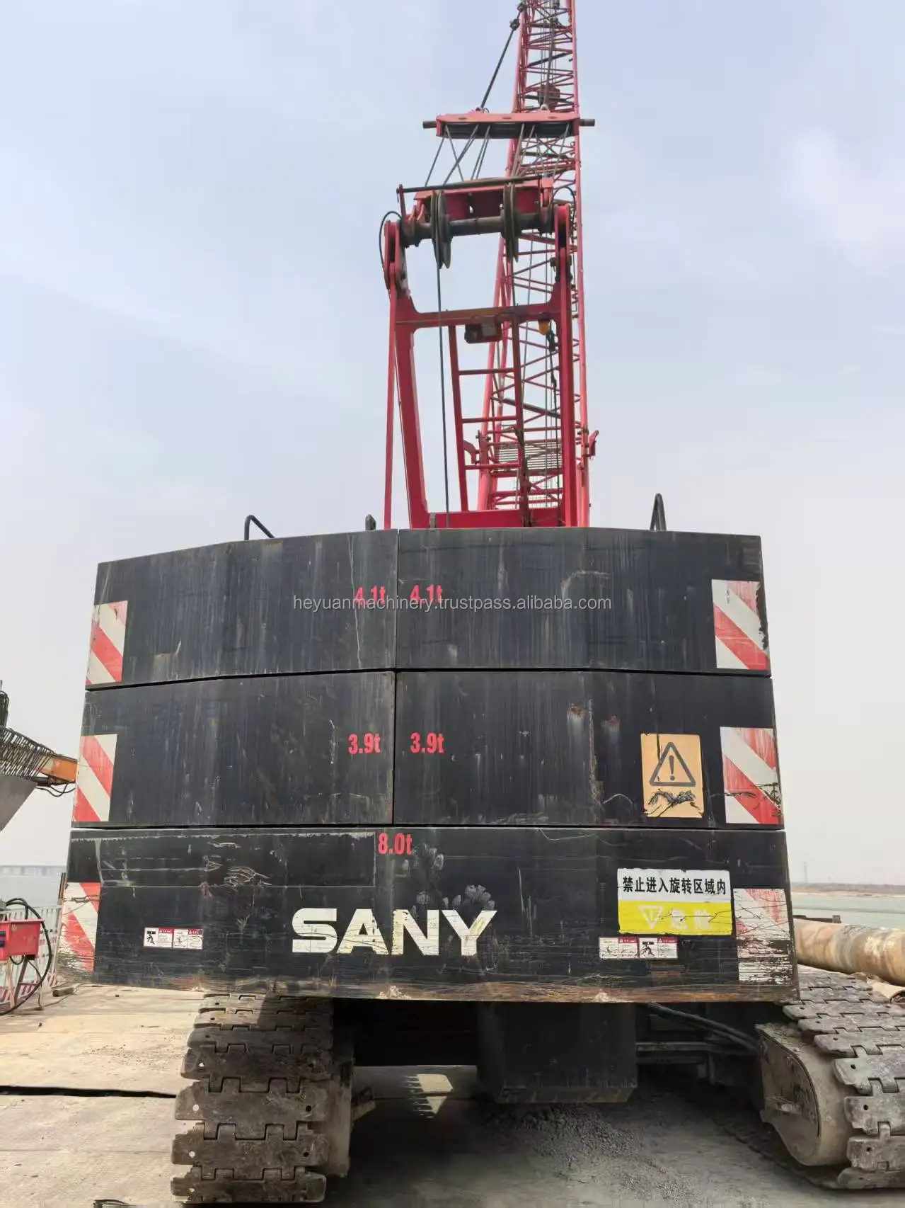 SANY 75TON USED CRAWLER CRANE SCC750A-6 Used lattice boom crane Good crane 75T SANY