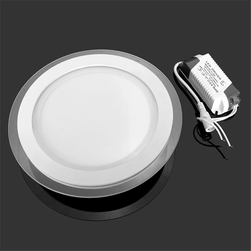 6W 12W 18W Round Glass LED Downlight Recessed LED Panel Light Spot Ceiling Down Light