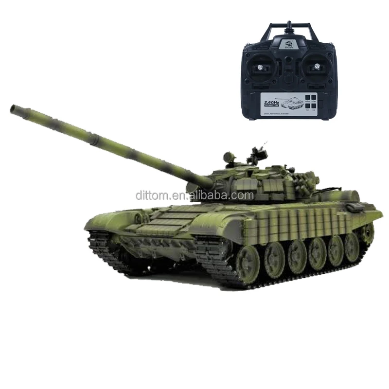 2.4G 1:16メタルロシアンT-72 RC戦車HL 3939-1、初心者向けで屋内外