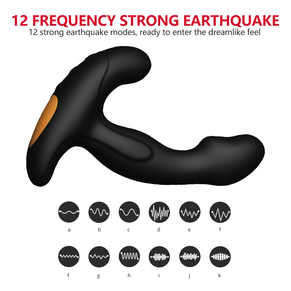 Prostate Massager Butt Plug Vibrator Dual Motor Men Male Sex Toys 12 Speed Smooth Silicone Dildo Anal Plug
