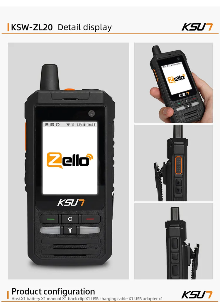 Ksun Zl Sos Gps Wifi Poc Network Dual Camera Mobile Phone Two Way Radio Km Long Range Zello