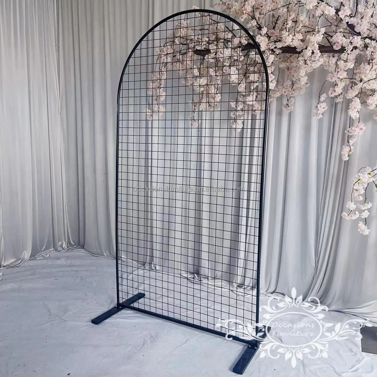 Mesh Backdrop Black Iron Net Wedding Supplies by Occasions Furniture