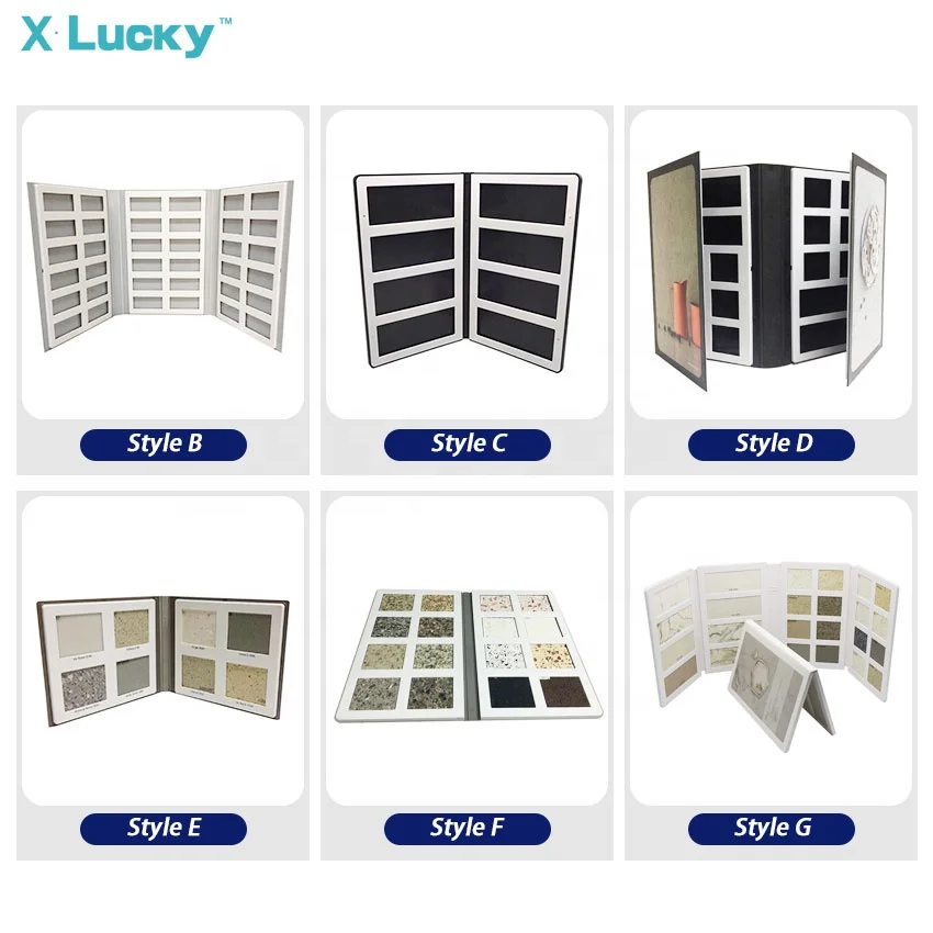 New Design Custom Material Mosaic Stone Display Catalogue Marble Quartz Sample Folder Box Ceramic Tile Sample Displays Books