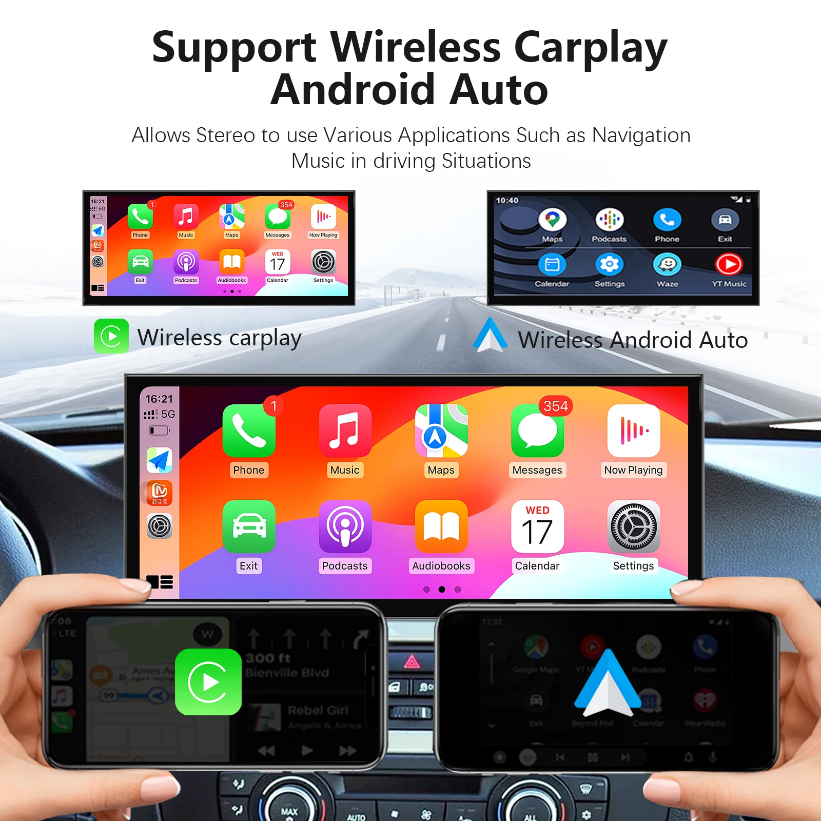 Ultraschmales 15,8-Zoll-Linux-Autoradio für BMW 3er E60 E61 E63 E64 5er E90 E91 E92 E93 mit kabelloser CarPlay- und Android Auto-Unterstützung_voghion.com