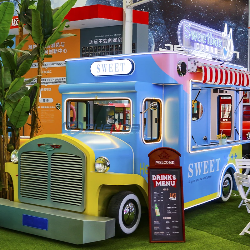 Custom Food Cart Concession Mobile Sweet Cake Food Cart Catering