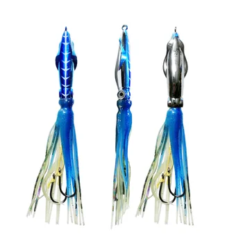 New Design Multi-Color Skirt Spider Hook 120g Lead Midwater Artificial Hard Bait Deep Sea Fishing Lure for Bass Marlin Target – Trolling Lure – view 2