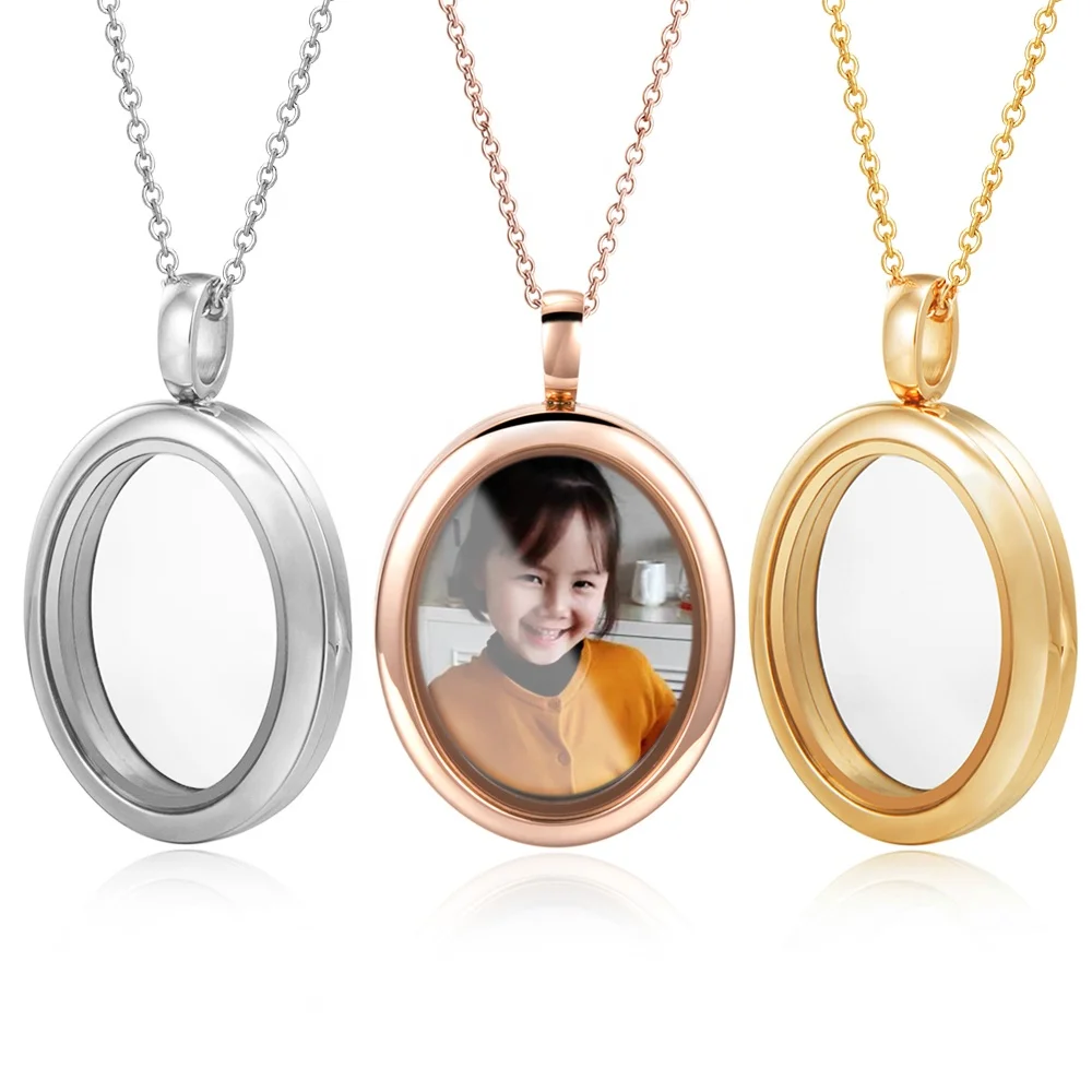 Fashion 316l Stainless Steel Oval Glass 
