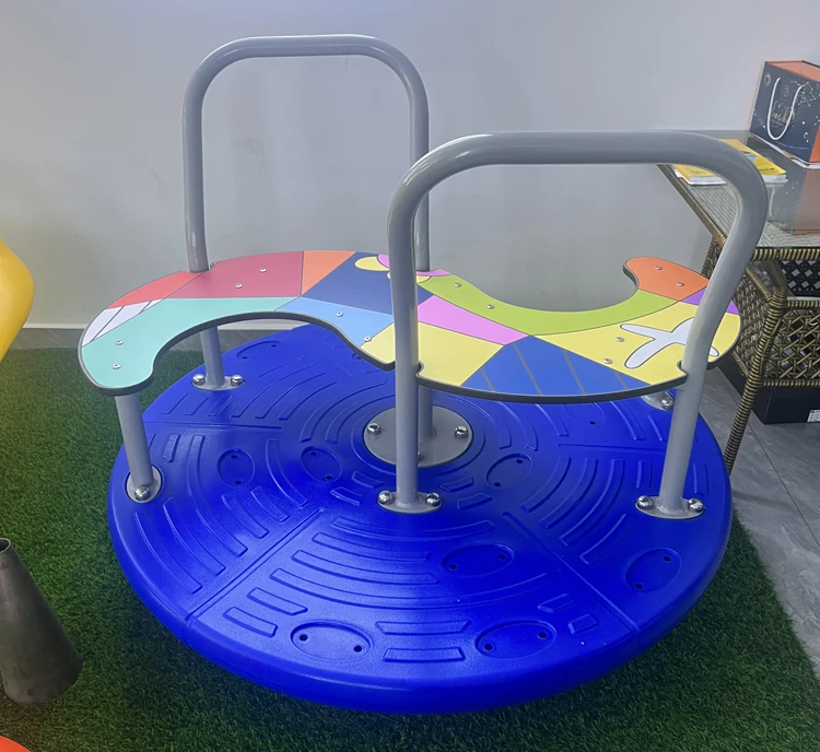 Children's powerless merry-go-round Safety swivel seat with railing High quality outdoor equipment multi-person swivel chair