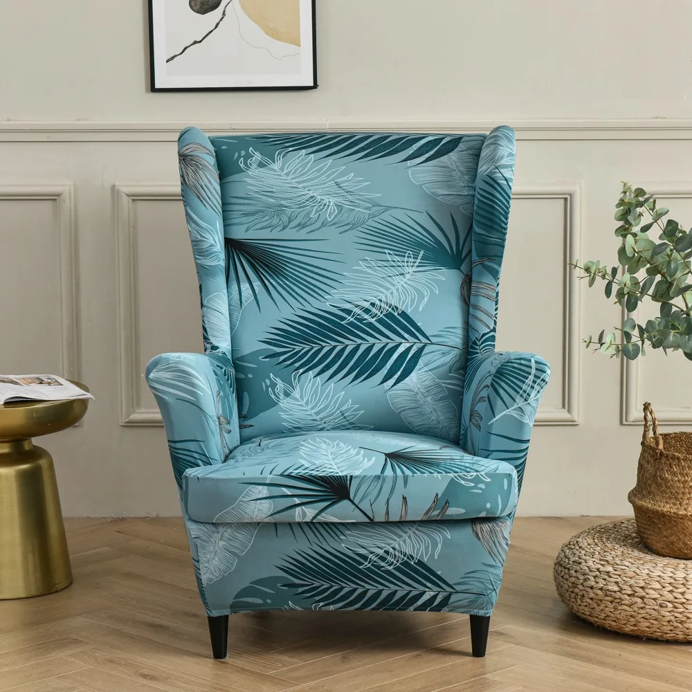 Wing Chair Slipcovers Elastic Large Back King Cover Sofa Tiger Stool Cover Wingback Armchair Slipcovers for Wingback Chairs