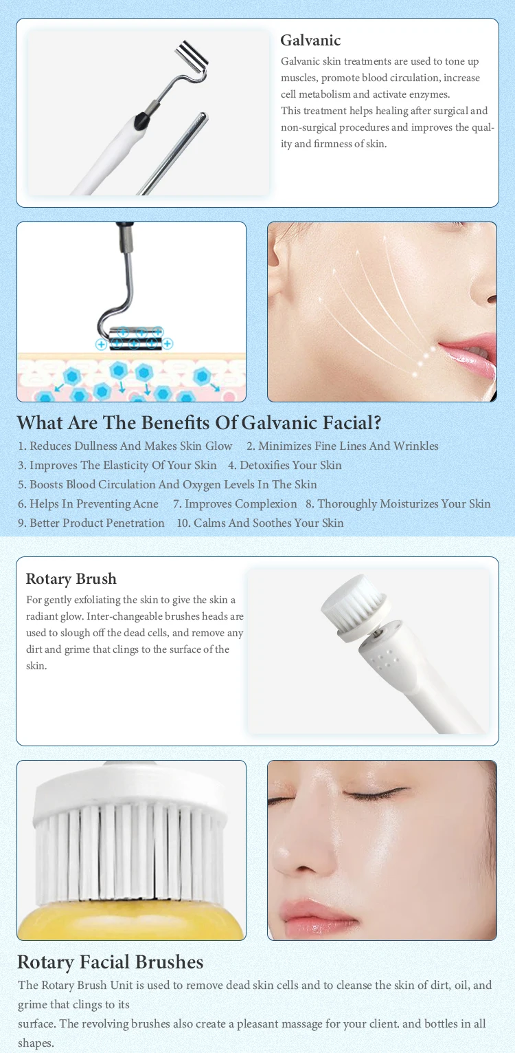 <p data-start="93" data-end="296">Professional 9-in-1 multifunction facial machine designed for salons and med spas. Features ultrasound, galvanic, high frequency, vacuum, and more for complete skin rejuvenation and treatment efficiency.</p> Professional 9-in-1 Multifunction Facial Machine With Facial Steamer LED Magnifying Lamp