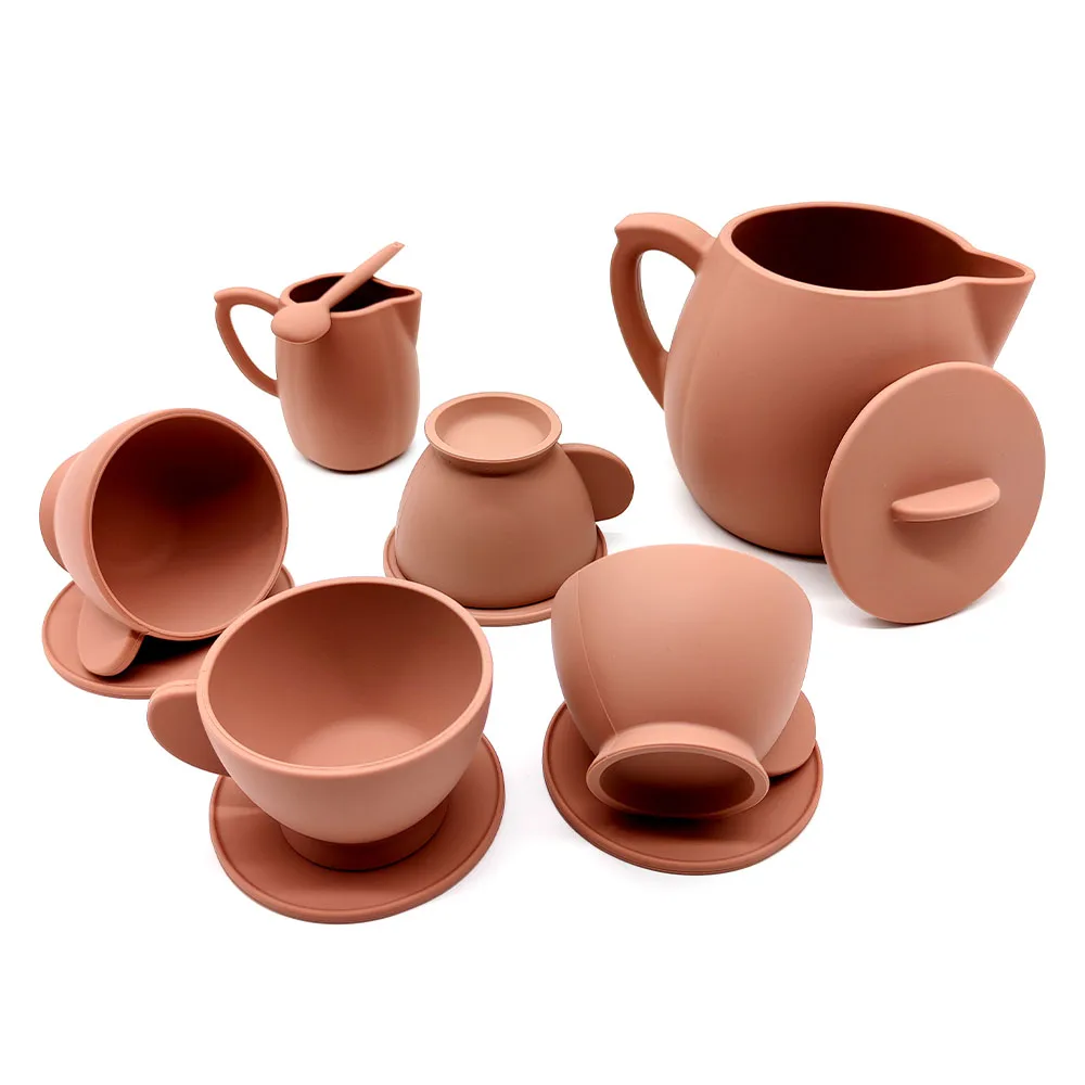 Детский чайный набор для ролевых игр с поддержкой моторики языка и