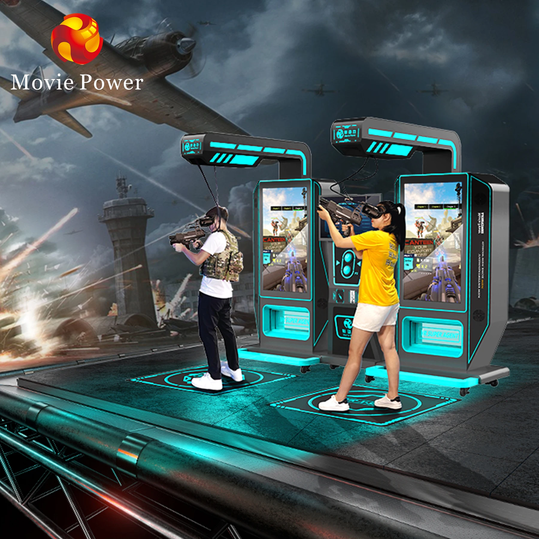 Coin Operated Games Arcade Machines 2 Multiplayers Gun Play Station Vr Super Spy for Game Center