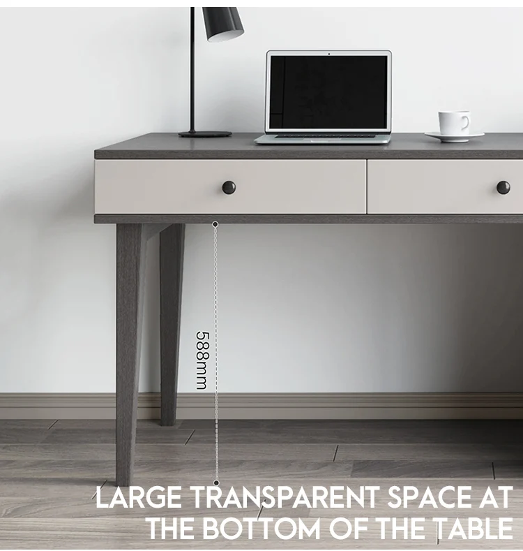 Office Study Computer Table Free Retractable Desk With Bookcase Book