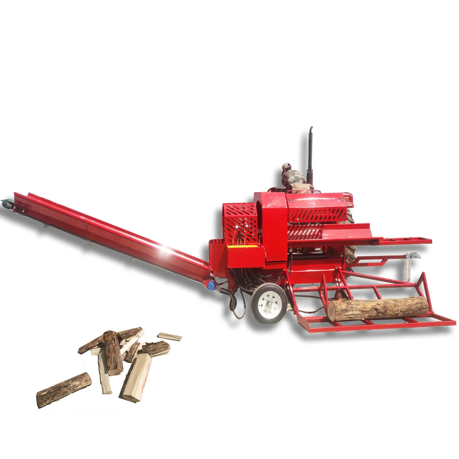 PTO Firewood Processor Customize Forestry Machinery Wood Cutting Machine Chainsaw Log Splitter