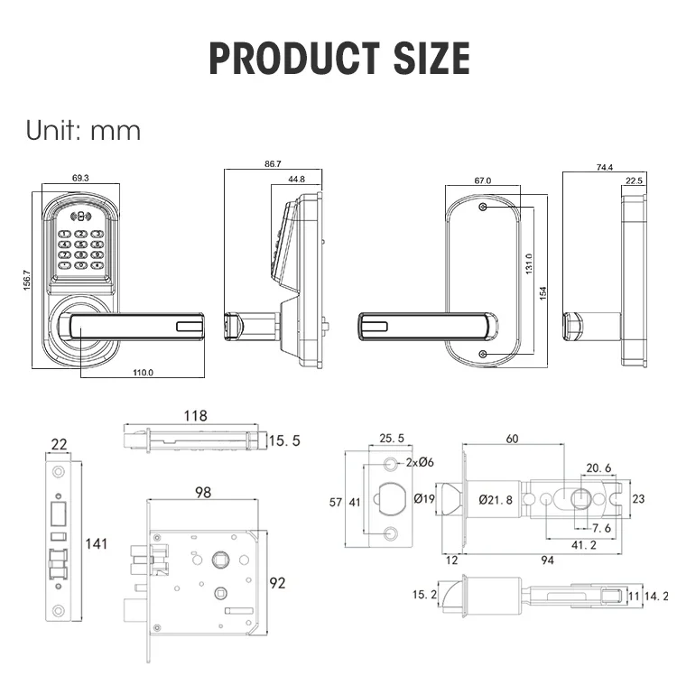 Locstar Password S50 Card Unlocking Small Size Electric Door Lock From Shenzhen Professional Production Smart Lock Factory