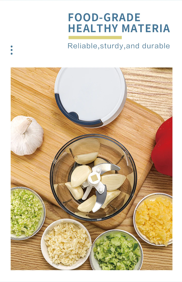 Hand Pull Plastic Chopper Kitchen Manual Garlic Chopper Kitchen Tools
