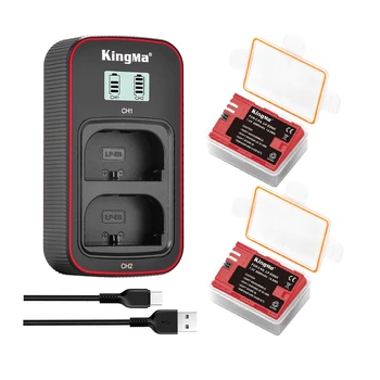 Kingma Replacement 2000mah LP-E6NH Batteries and Portable Charger Kit for Canon 7D2 EOS 60D 7D 6D