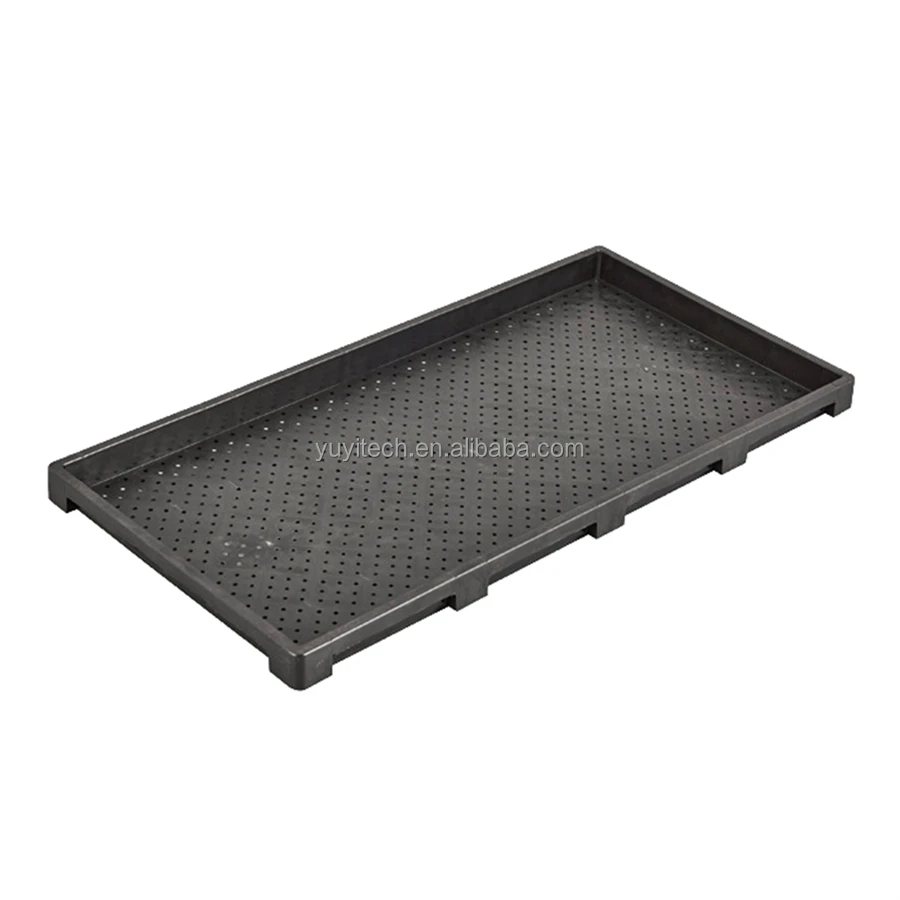 300x600mm Stackable Strong Flat PP Plastic Nursery Paddy Planting 1020 Rice Seedling Tray for Rice Transplanter