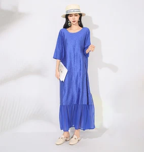Wholesale Clothing Women's Fashion Dress High Quality Stretch Casual Dress Free Size Loose Dress