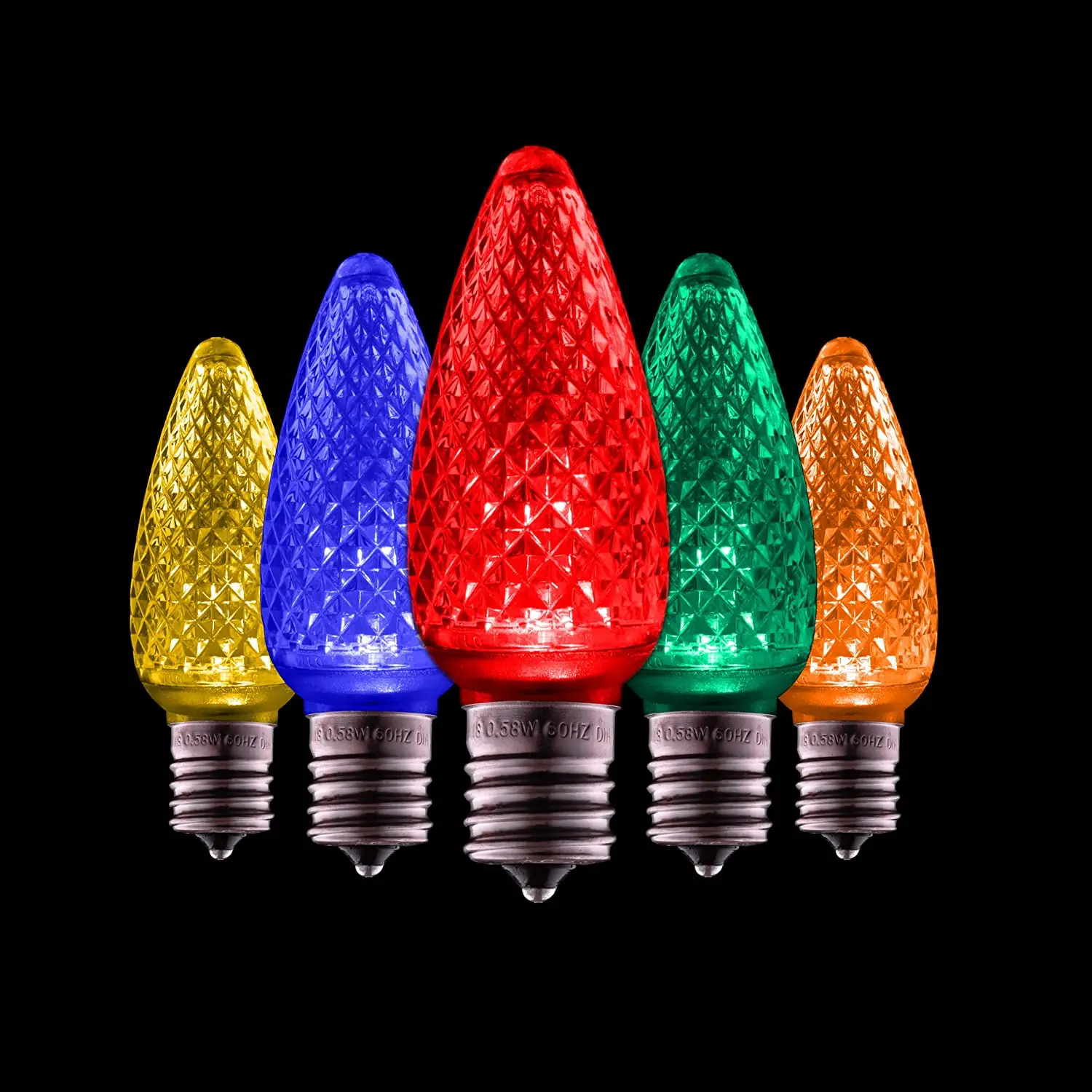 Hq C9 Christmas Led Replacement Bulb Color Change Faceted E17 Socket Decoration Christmas Led