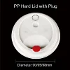 Tapa rígida transparente con tapón